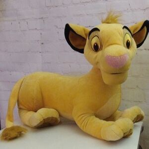 2002 Baby Simba Lion King Plush Disney Hasbro Jumbo Large Stuffed Animal 20"